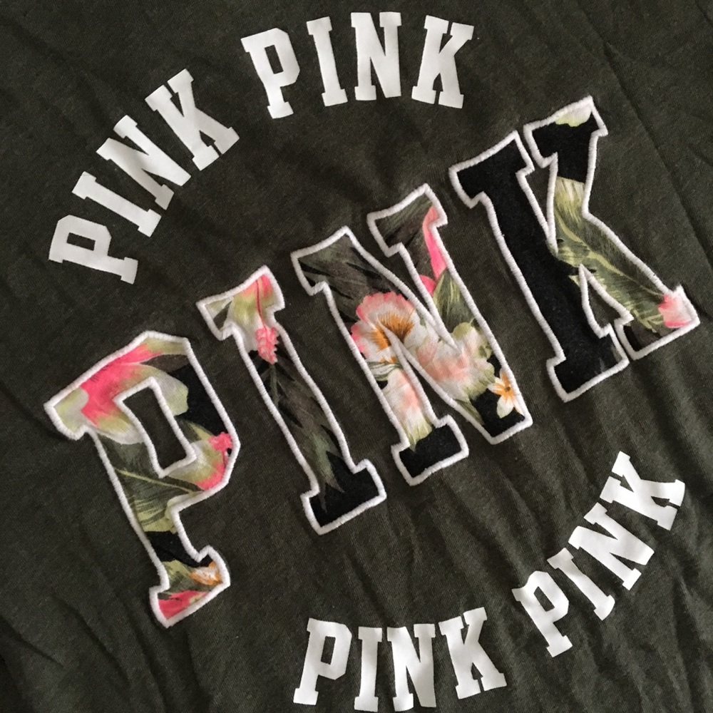 olive vs pink ringer tee